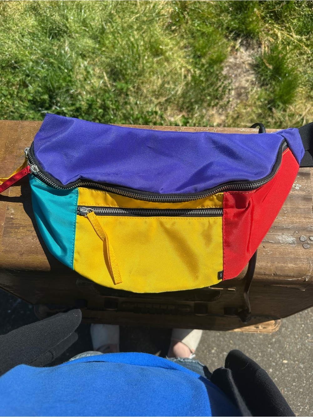 Urban Outfitters Multicolor Waist Bag - Purple, Yellow, Teal, Red